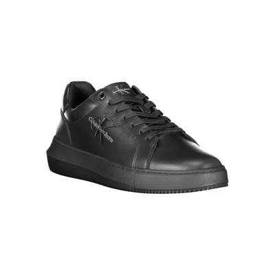 Calvin Klein Black Polyester Men's Sneaker In Black