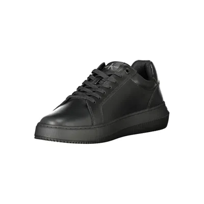 Calvin Klein Black Polyester Men's Sneaker In Black