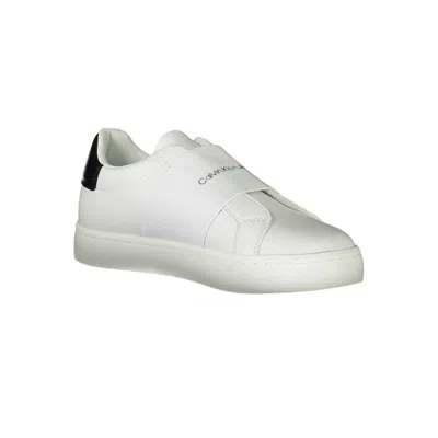 Calvin Klein White Polyester Sneaker In White