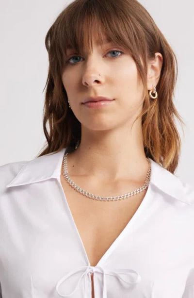 Open Edit Ball Link Chain Necklace In Metallic