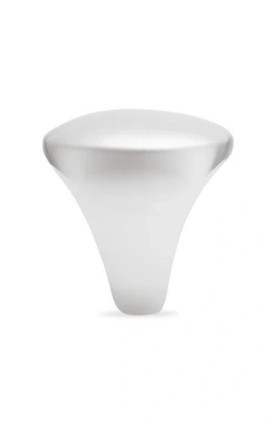 Open Edit Polished Medallion Ring In Metallic