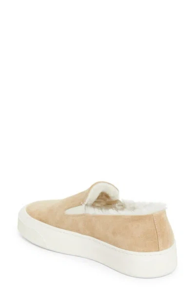 Common Projects Genuine Shearling Slip-on Sneaker In Brown