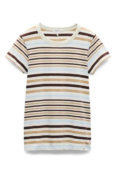 Rag & Bone The Slub Stripe T-shirt In Multi