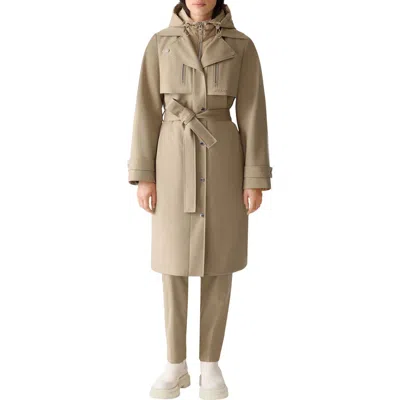 Mackage Siobhan Down Trench Coat With Removable Bib In Brown