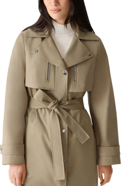 Mackage Siobhan Down Trench Coat With Removable Bib In Brown