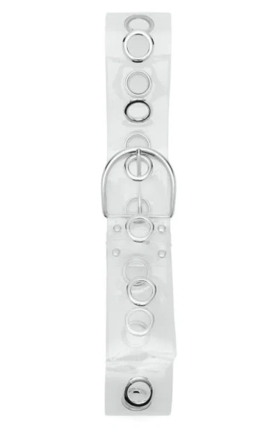 Mango Clear Belt In Gray