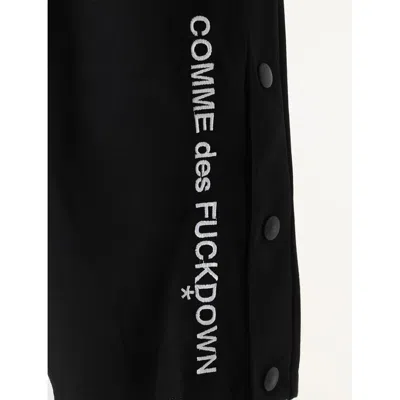 Comme Des Fuckdown Black Viscose Men Bermuda Short In Black