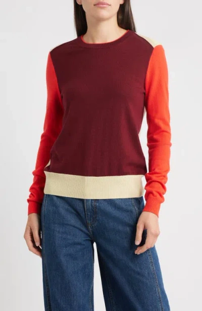 Rag & Bone Taron Wool Crewneck Sweater In Multi