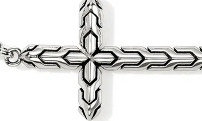 John Hardy Sterling Silver Cross-embellishment Bracelet In Metallic