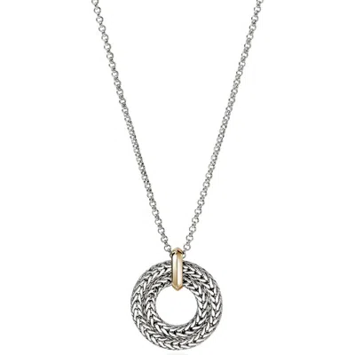 John Hardy Sterling Silver And 14k Yellow Gold Icon Link Pendant Necklace
