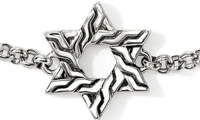 John Hardy Sterling Silver Jh Essential Star Of David Bracelet In Metallic