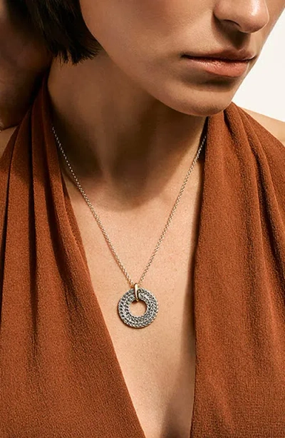 John Hardy Sterling Silver And 14k Yellow Gold Icon Link Pendant Necklace
