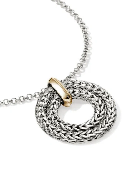 John Hardy Sterling Silver And 14k Yellow Gold Icon Link Pendant Necklace
