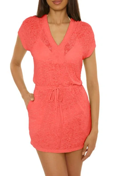 Becca Women's Hoodie Cover-up Dress In Red