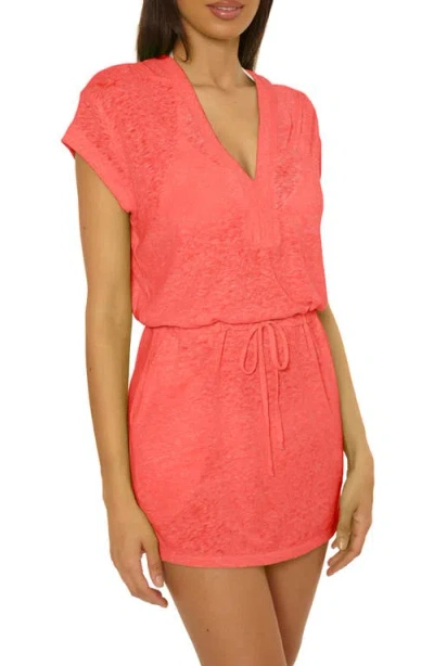 Becca Women's Hoodie Cover-up Dress In Red