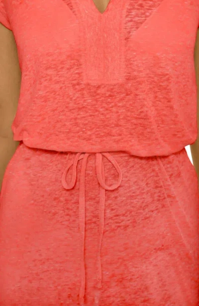 Becca Women's Hoodie Cover-up Dress In Red