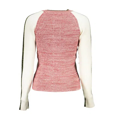 Desigual Chic Contrasting Crew Neck Sweater In White