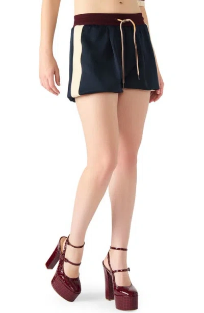 Steve Madden Daisy Drawstring Shorts In Blue