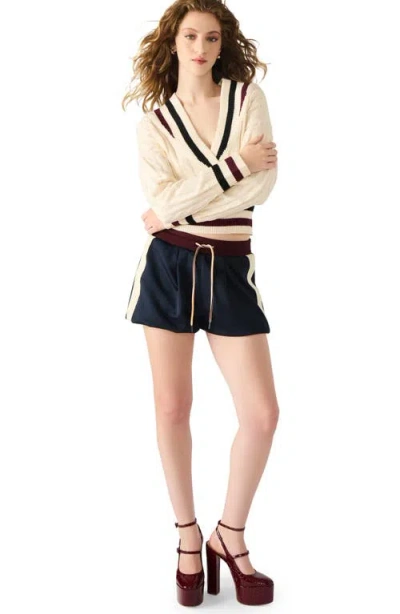 Steve Madden Daisy Drawstring Shorts In Blue