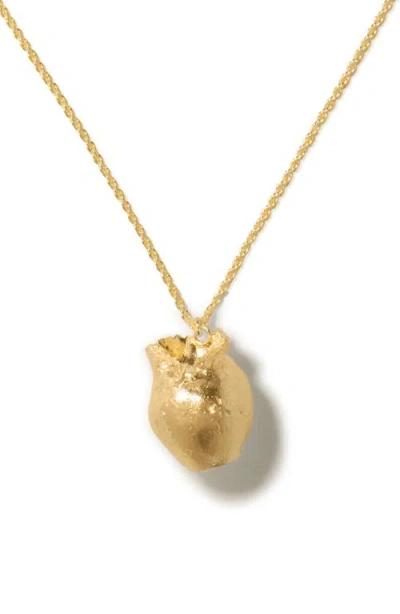 Completedworks Tumbled Pendant Necklace In Gold