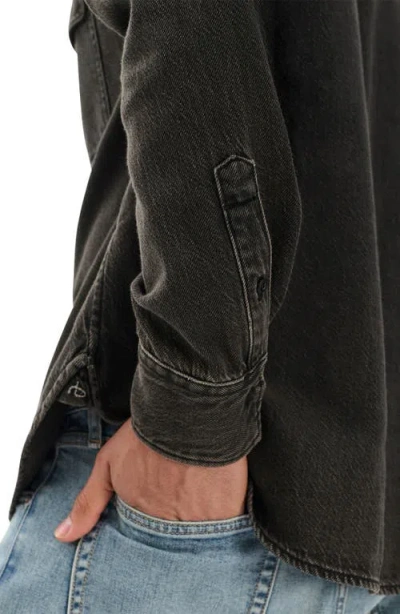 Rag & Bone Infuse Denim Slim Fit Button Down Shirt In Black