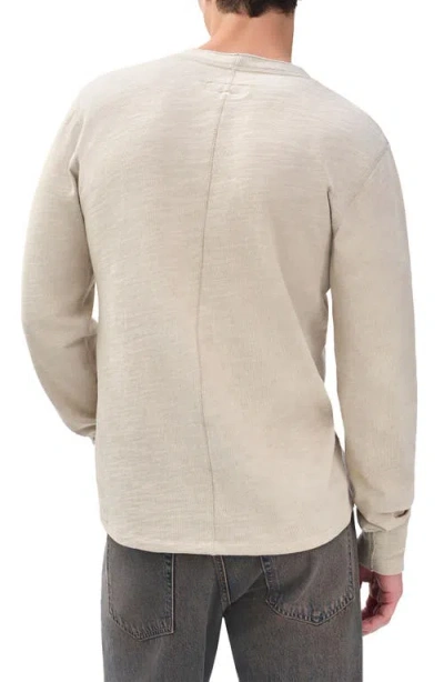 Rag & Bone Classic Flame Slub Cotton Henley In Gray