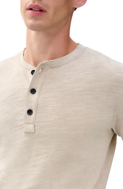 Rag & Bone Classic Flame Slub Cotton Henley In Gray