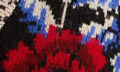 Farm Rio Multicolor V-neck With Cardigan With Floral Motif In Wool Blend Woman In Multi