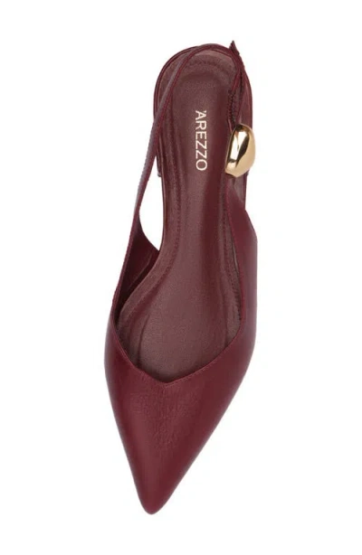 Arezzo Women's Farrah Slingback Ballet Flats In Burgundy