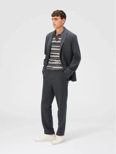 Missoni Single-breasted Jacket With Zigzag Pattern In Multi