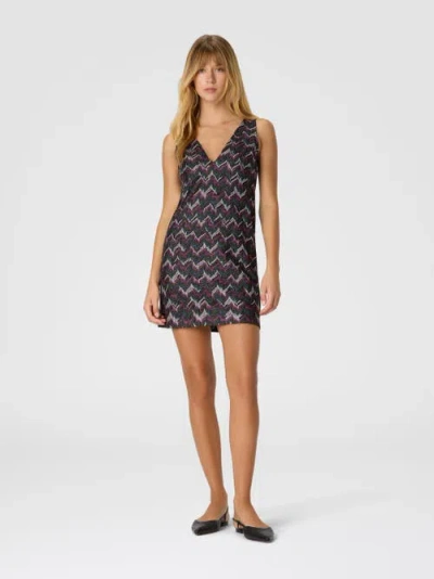 Missoni Minikleid Mit V-ausschnitt Aus Strukturierter Spitze In Multi