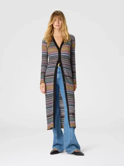 Missoni Striped-pattern Buttoned Cardigan In Multi