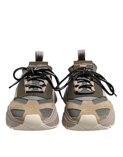 Dolce & Gabbana Multicolor Daymaster Low Top Sneakers Men's Shoes In Gray