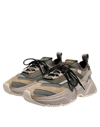 Dolce & Gabbana Multicolor Daymaster Low Top Sneakers Men's Shoes In Gray