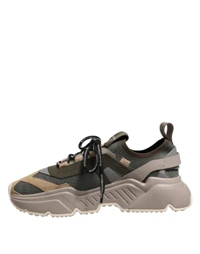 Dolce & Gabbana Multicolor Daymaster Low Top Sneakers Men's Shoes In Gray