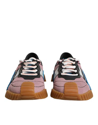 Dolce & Gabbana Multicolor Lace Up Low Top Ns1 Sneakers Shoes In Black