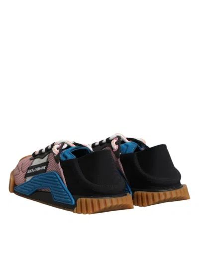 Dolce & Gabbana Multicolor Lace Up Low Top Ns1 Sneakers Shoes In Black