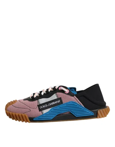 Dolce & Gabbana Multicolor Lace Up Low Top Ns1 Sneakers Shoes In Black