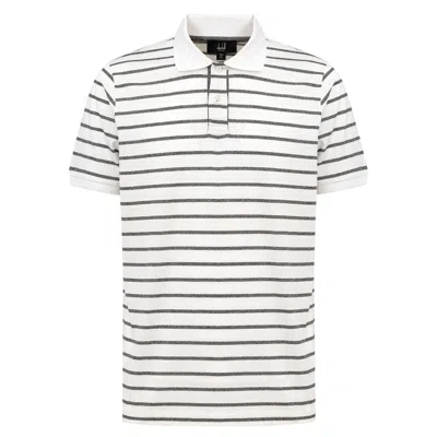 Dunhill Polo In Righe In Cotton  In White