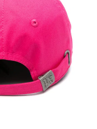 Palm Angels Curved Logo Cap In Pink