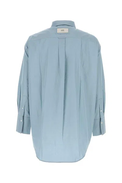 Ami Alexandre Mattiussi Poplin Button-down Shirt In Blue