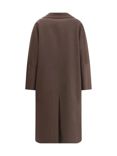 Lardini Cashmere Oversized Coat In Brown
