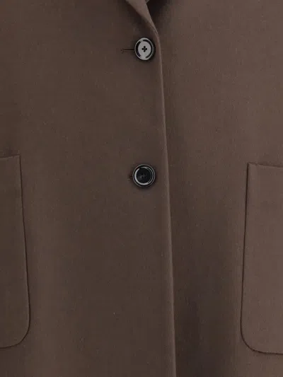 Lardini Cashmere Oversized Coat In Brown