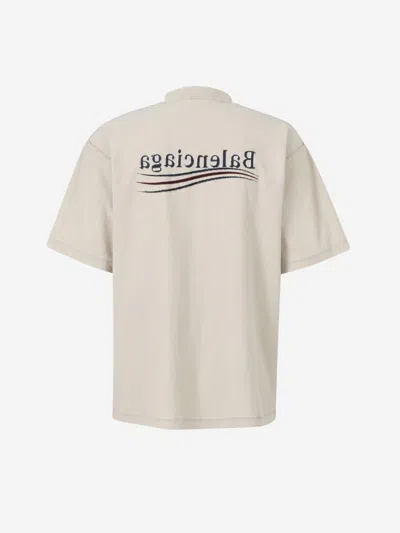 Balenciaga Rotated Logo T-shirt In White