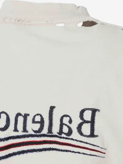 Balenciaga Rotated Logo T-shirt In White