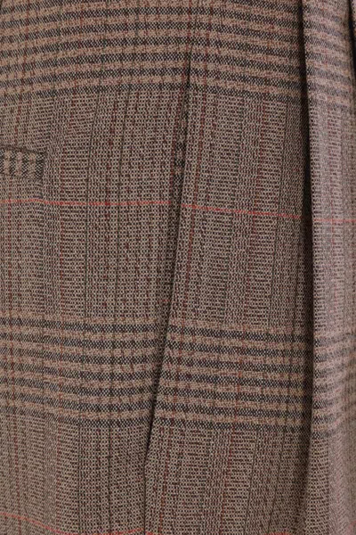 Rohe Trousers In Prince Of Wales Check In Brown
