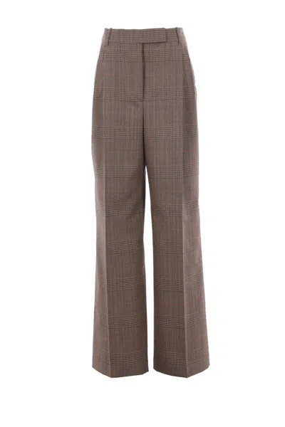 Rohe Trousers In Prince Of Wales Check In Brown
