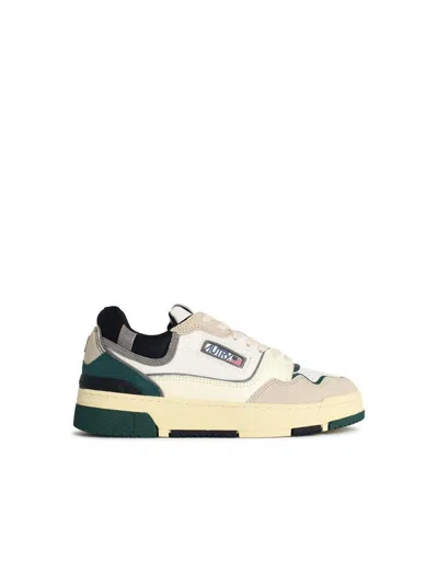 Autry Low Top Suede Sneakers With Contrast Panels In White