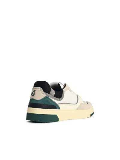 Autry Low Top Suede Sneakers With Contrast Panels In White