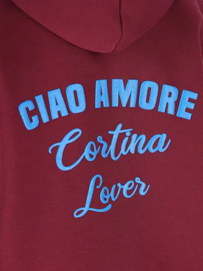 Giada Benincasa Ciao Amore Cortina Lover Hoodie In Red